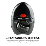 Ovente 3.7 Qt. Stainless Steel Electric Slow Cooker with Glass Lid, 3 Temperature Settings (SLO35ABR) thumbnail 4