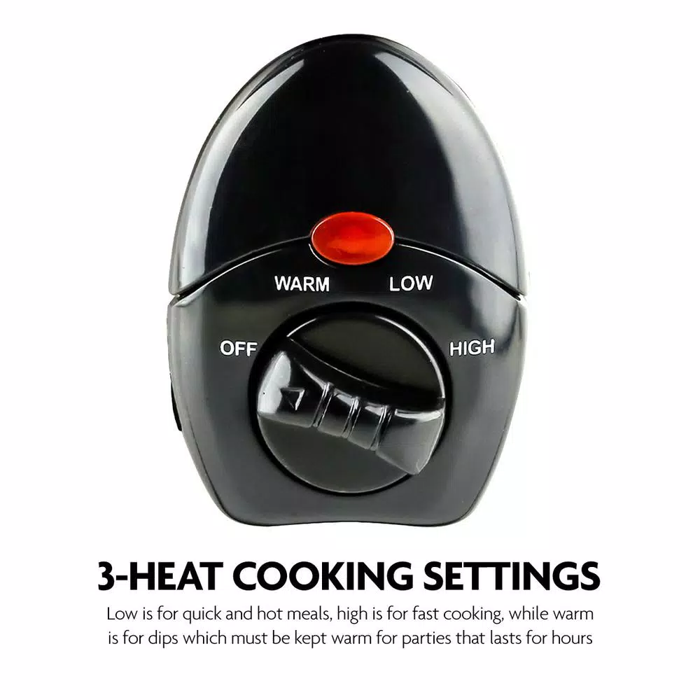 Ovente 3.7 Qt. Stainless Steel Electric Slow Cooker with Glass Lid, 3 Temperature Settings (SLO35ABR)