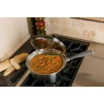 CookCraft by Candace 3 qt. Tri-Ply Stainless Steel Sauce Pan with Patented Latch Glass Lid thumbnail 3