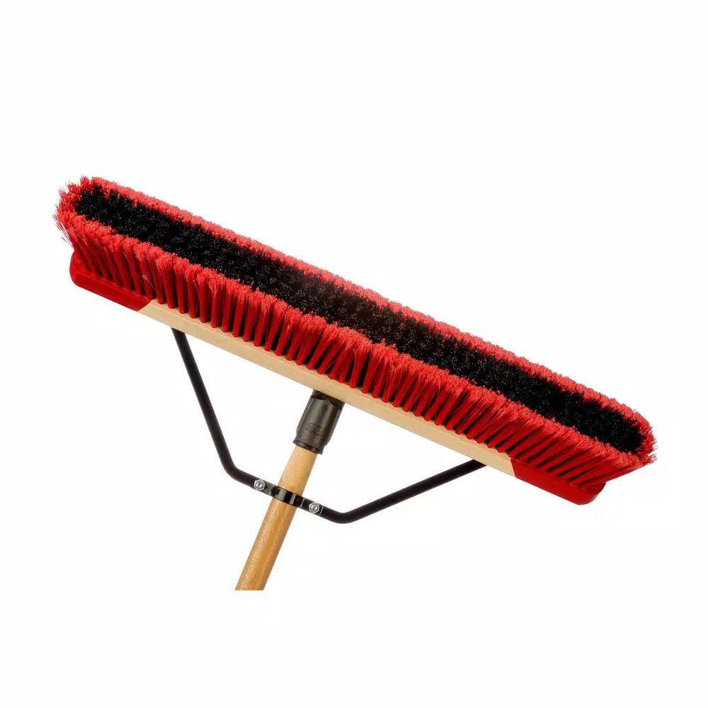 Harper 24 in. All-Purpose Push Broom with 60 in. Lacquered Hardwood Handle