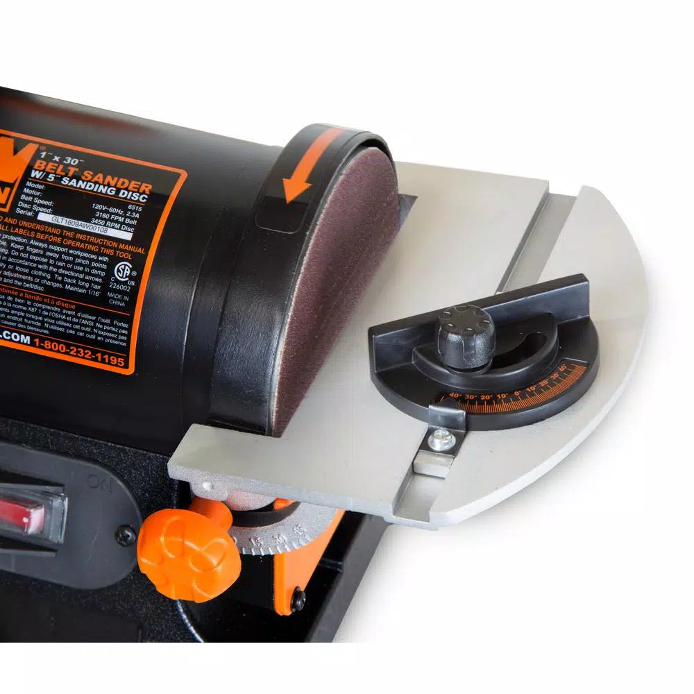 WEN 1 in. x 30 in. Belt Sander with 5 in. Disc Sander, 2.3 Amp, 120V