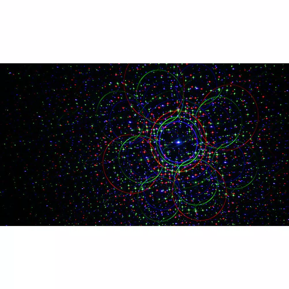 LEDMALL 3-Color RGB Outdoor Laser Projector Lights with RF Remote and 8 Moving Patterns