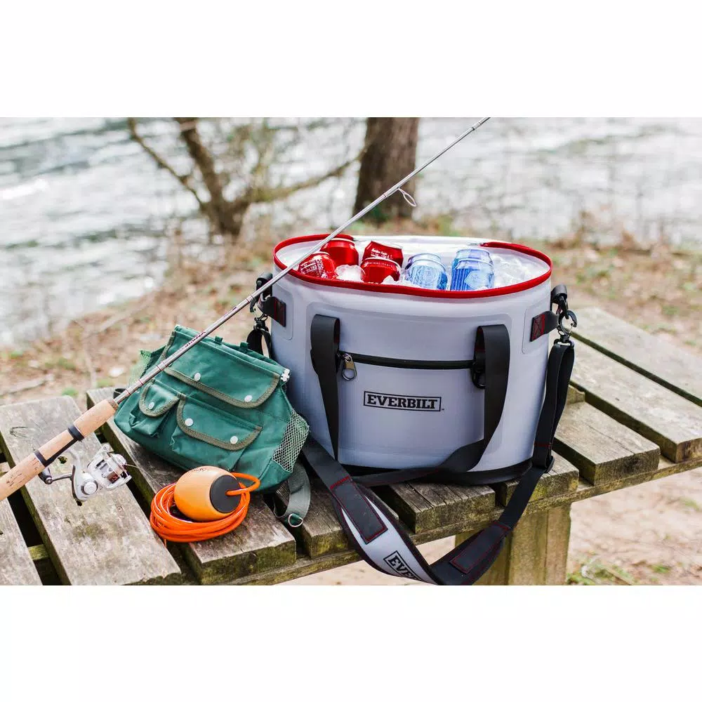 Everbilt 30-Can Soft-Sided Cooler Bag with Waterproof Zipper - 10.46 Qt.