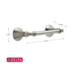 Delta Mandara Double Post Toilet Paper Holder, Brushed Nickel thumbnail 7