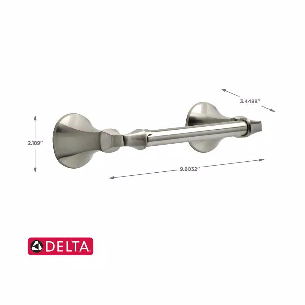 Delta Mandara Double Post Toilet Paper Holder, Brushed Nickel