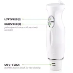 Ovente HS560 300W Immersion Hand Blender, 2-Speed Stainless Steel Stick Mixer, White thumbnail 5