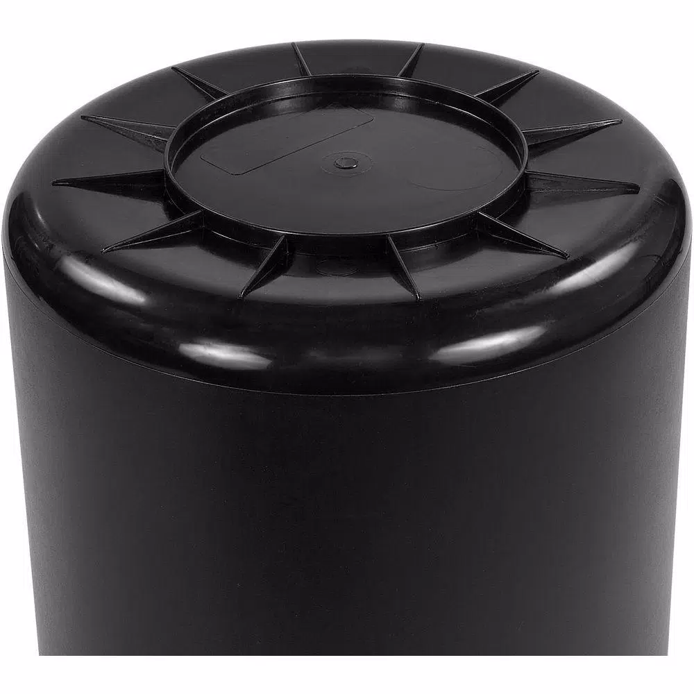 Carlisle Bronco 55 Gallon Black Round Heavy Duty Trash Can (2-Pack)