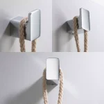 KRAUS Stelios Chrome Bathroom Robe and Towel Hook, Solid Brass thumbnail 4