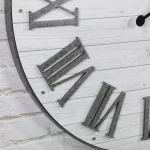 FirsTime & Co. Emmett 27 in. Shiplap Wall Clock - Industrial Farmhouse Decor thumbnail 4