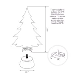 Glitzhome 22 in. Galvanized Metal Tree Collar - Rustic Christmas Tree Base Decor thumbnail 4