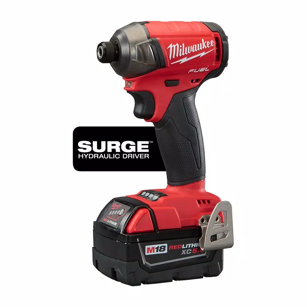 Milwaukee M18 FUEL 18V Brushless Hammer Drill and Surge Hydraulic Driver 2-Tool Combo Kit