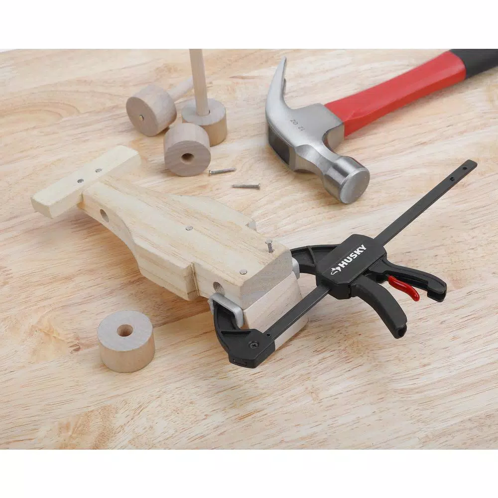 Husky 4.5 in. Micro Trigger Clamp Set, 4-Piece