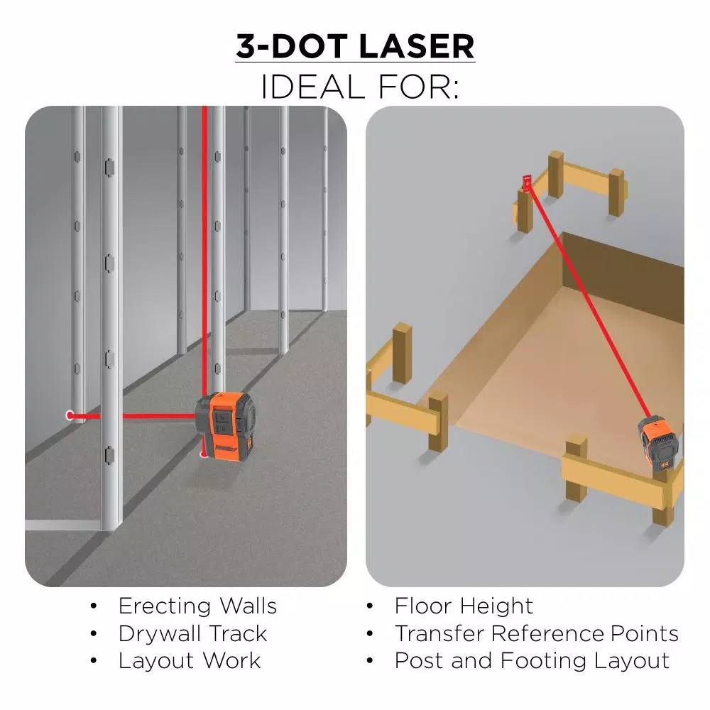 Johnson Self-Leveling 3-Dot Red Laser Level with Tripod Mount