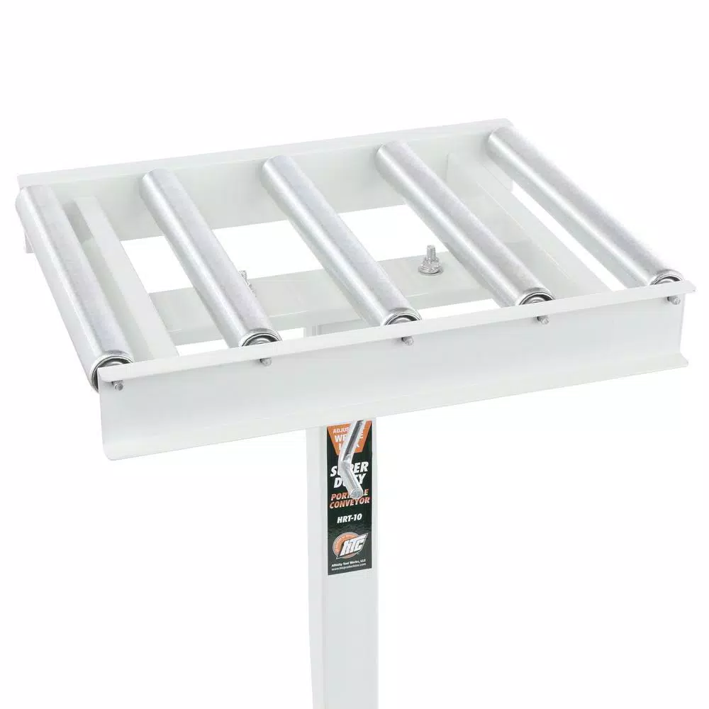 HTC 15 in. W Portable Roller Table Conveyor with Adjustable Legs