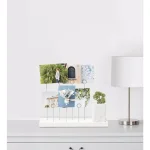 Umbra Gala White Photo Display with Walnut Wood Base and 7 Keyring Clips thumbnail 4
