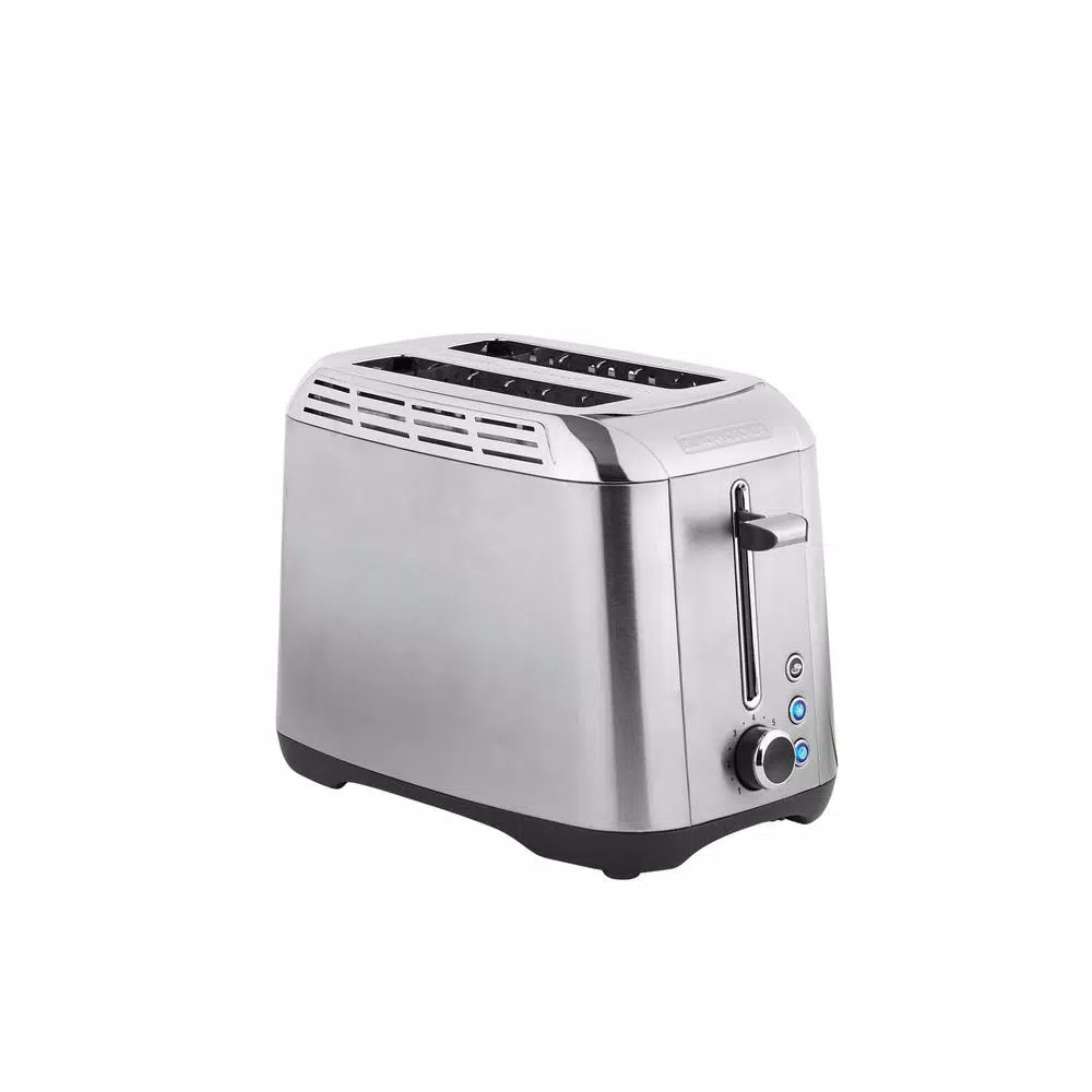 BLACK+DECKER Rapid Toast 2-Slice Stainless Steel Wide Slot Toaster, 1200W