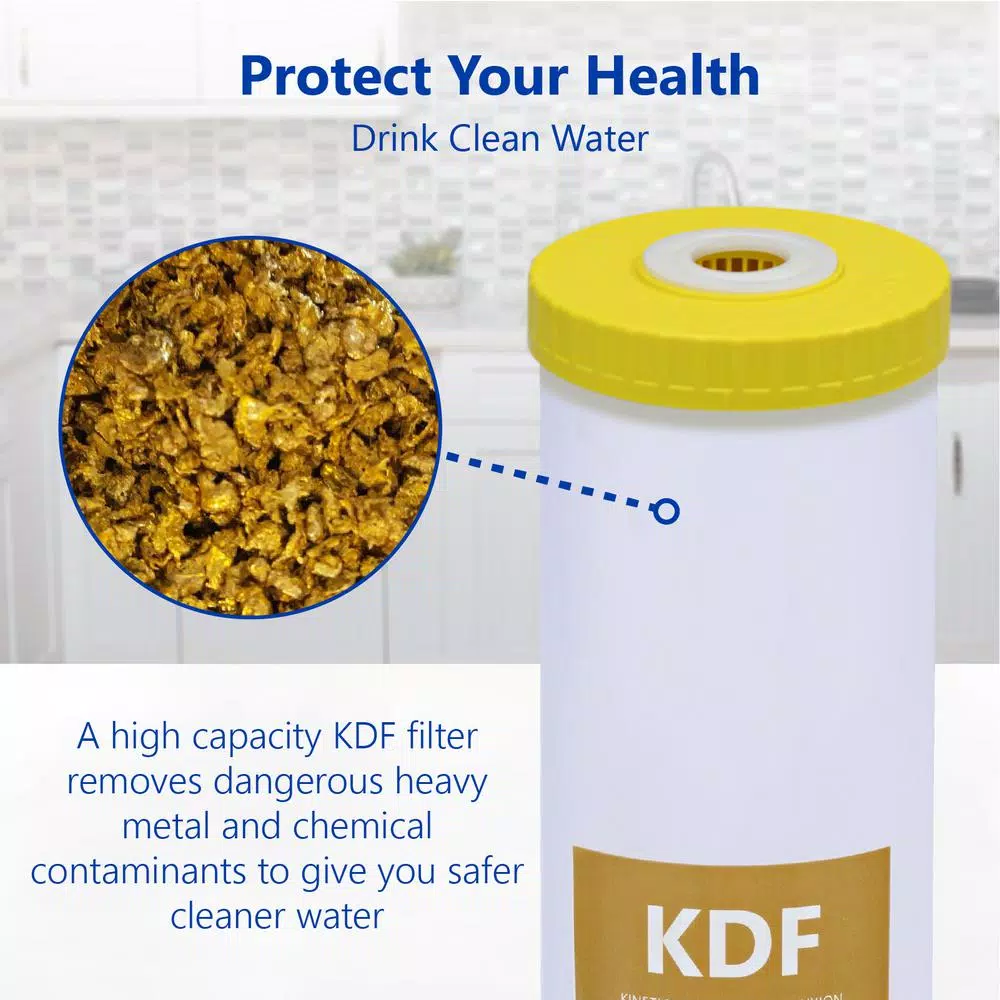 Express Water KDF Whole House Replacement Water Filter, 4.5 x 20 inch, Heavy Metal Removal