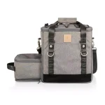 Picnic Time Frontier Heathered Gray Picnic Utility Cooler Bag with Meal Set for Four thumbnail 2