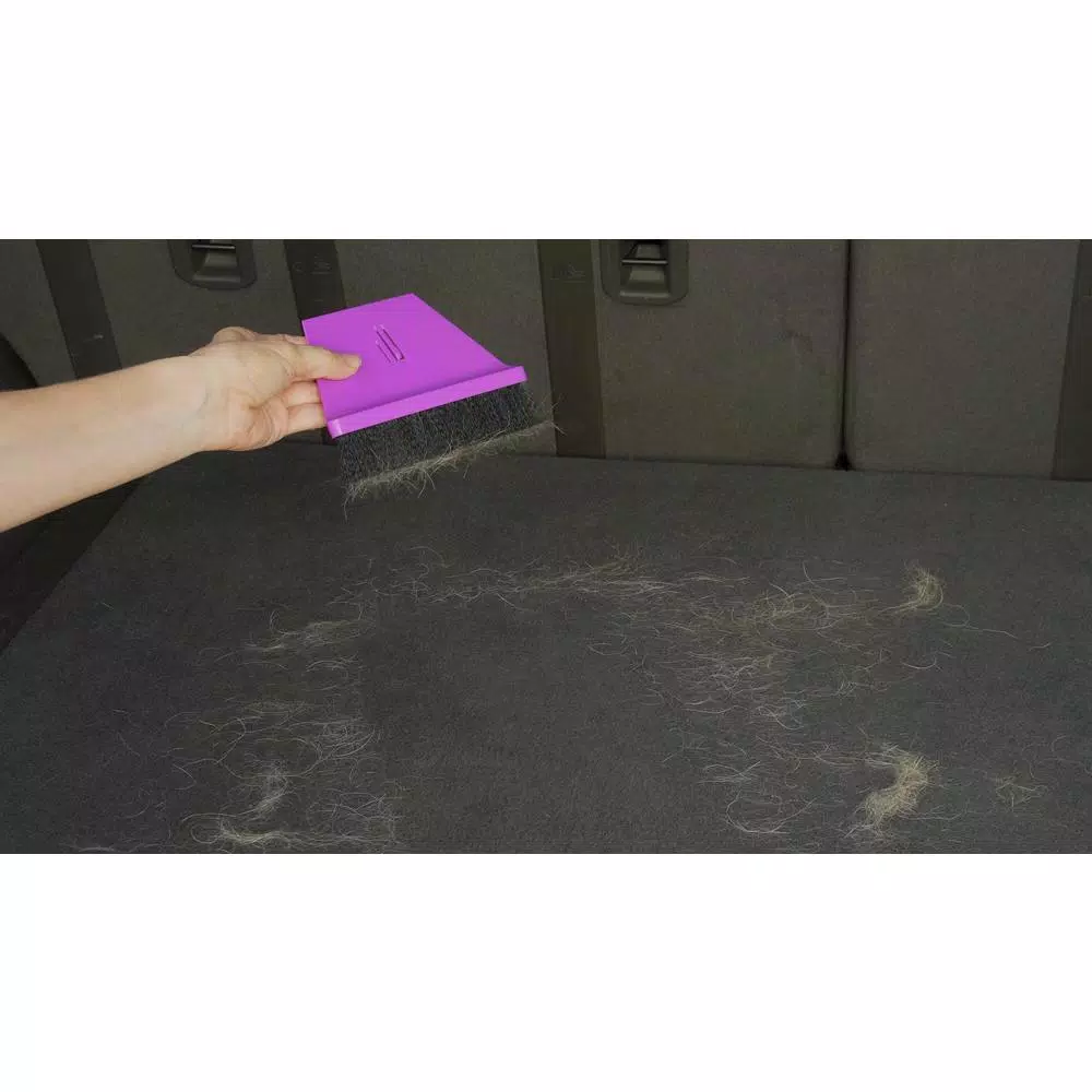 WISP miniWISP 6 in. Purple Whisk Broom and 7 in. Dustpan Set with Electrostatic Bristle Seal Technology
