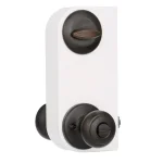 Kwikset Cove Venetian Bronze Exterior Entry Door Knob and Single Cylinder Deadbolt Combo Pack thumbnail 3