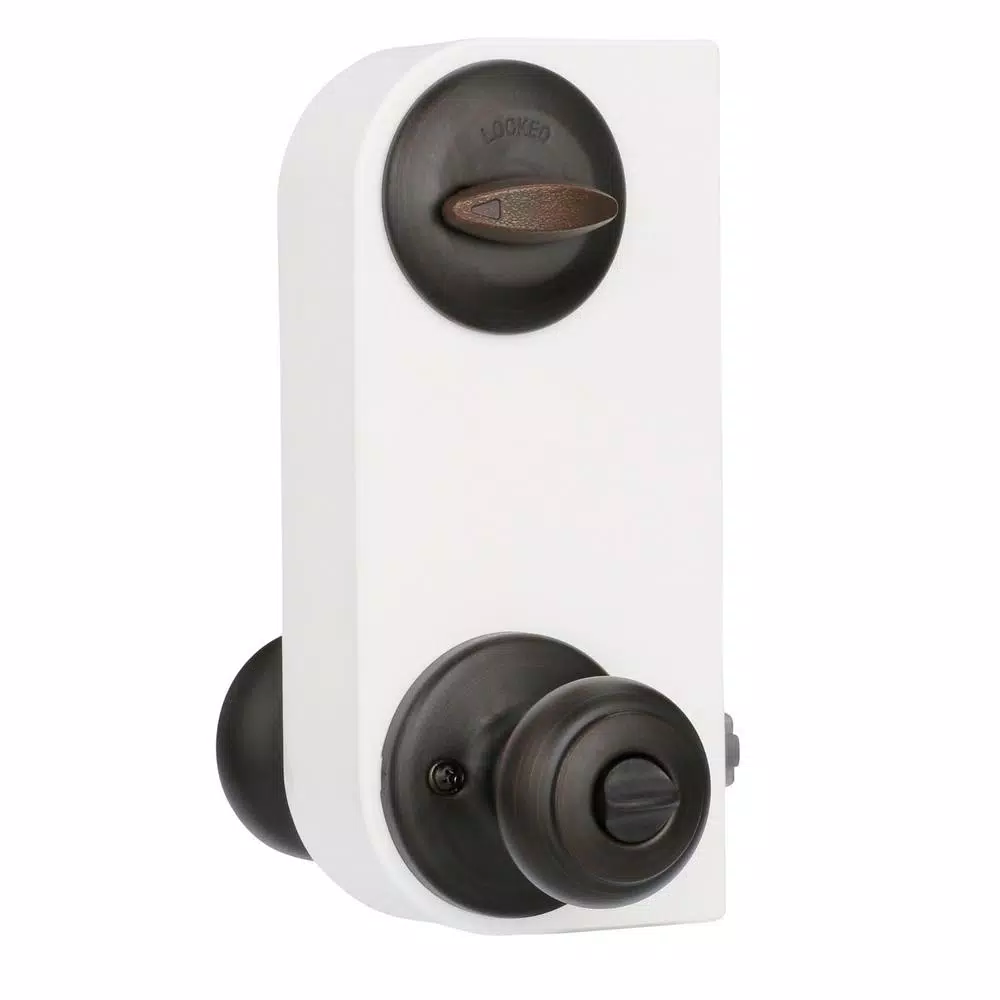 Kwikset Cove Venetian Bronze Exterior Entry Door Knob and Single Cylinder Deadbolt Combo Pack
