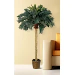 Nearly Natural 6 ft. Sago Palm Silk Tree with Wicker Basket thumbnail 4