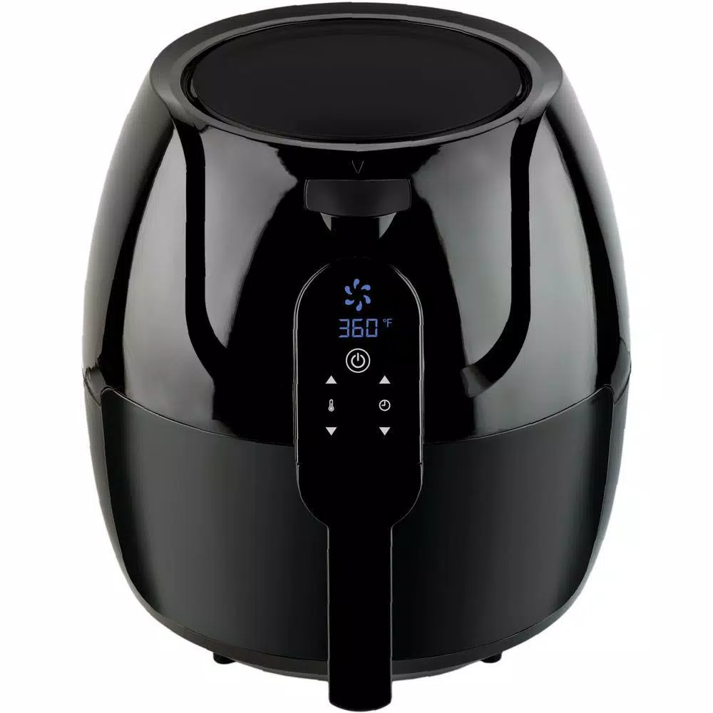 Modernhome 5.8 Qt. Digital Air Fryer, 1700W Family-Sized Air Fryer with Recipe Book, Black