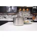 Swiss Diamond Premium Clad 2.6 qt. Stainless Steel Saucepan with Glass Lid thumbnail 2