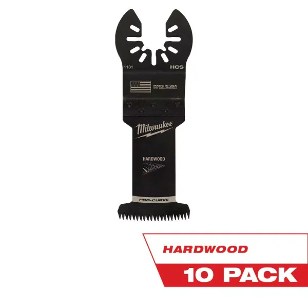 Milwaukee 1-3/8 in. High Carbon Steel Japanese Tooth Hardwood Oscillating Multi-Tool Blade, 10-Pack