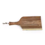 Picnic Time Artisan 18 in. Acacia Wood Serving Board with Live Edge and Hemp Rope Handle thumbnail 2