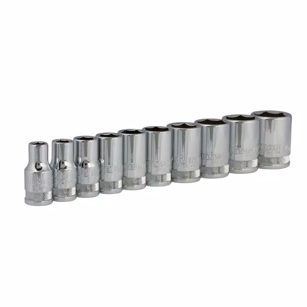Steelman 10-Piece 1/4 in. Drive 6-Point Metric Socket Set