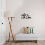 Lavish Home "Love" Metal Cutout Wall Decor Sign with Butterfly Accents thumbnail 6
