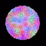Wintergreen Lighting 6 in. 70-Light Multi-Color LED Decorative Starlight Sphere thumbnail 1