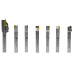 WEN 7-Piece 5/16 in. Nickel-Plated Indexable Carbide-Tipped Metal Lathe Tool Bits Set with Case thumbnail 2