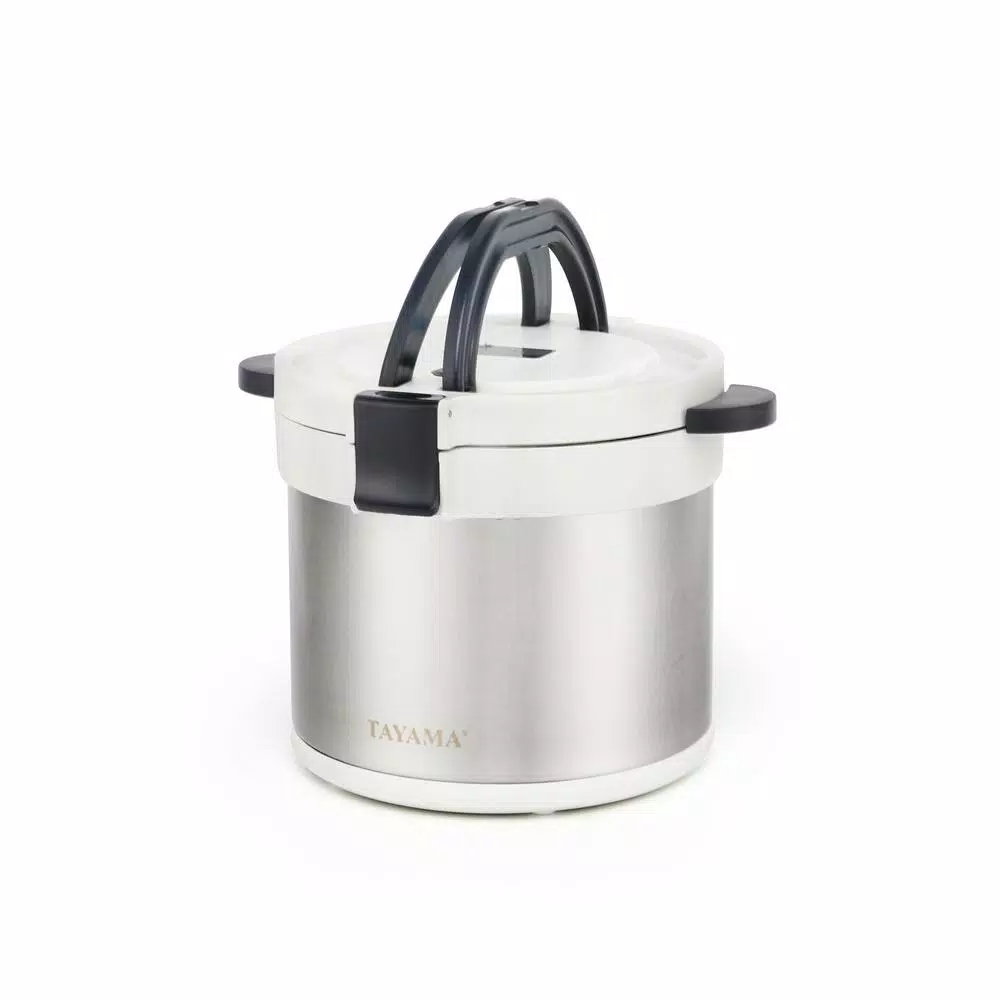 Tayama TXM-70XL 7 Qt. Stainless Steel Thermal Cooker and Slow Cooker, White