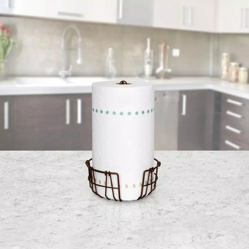Spectrum Austin Rustic Steel Paper Towel Holder - Bronze