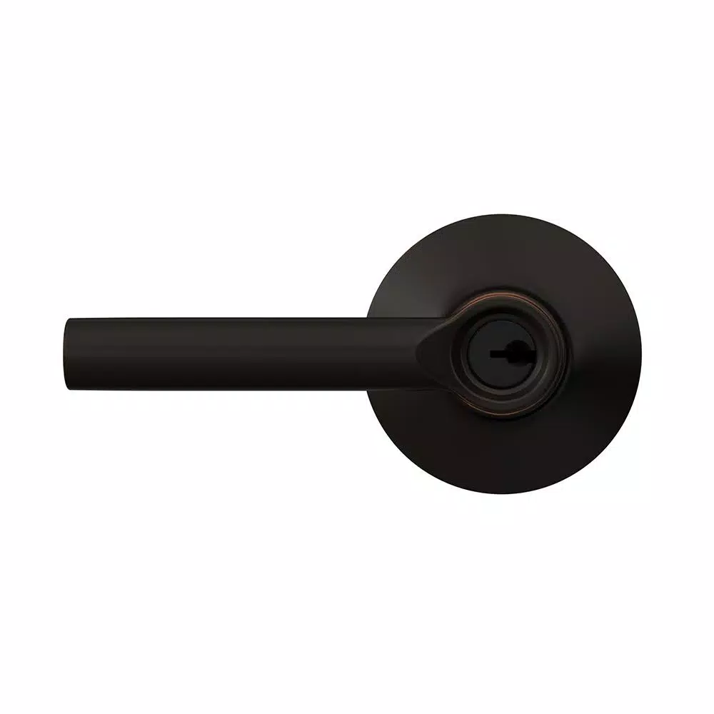 Schlage Broadway Aged Bronze Keyed Entry Door Lever