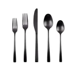 Fiesta Spark Black Satin 18/0 Stainless Steel 20-Piece Flatware Set, Service for 4 thumbnail 1