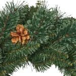 Noble House 24 in. Mixed Pine Artificial Christmas Wreath with Pine Cones and Warm White LED Lights, Battery Operated thumbnail 3