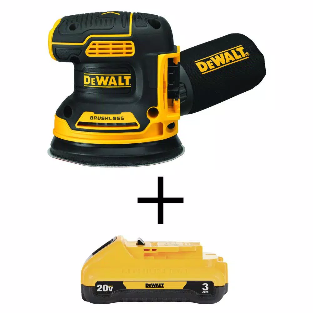 DEWALT 20V MAX XR Brushless 5 in. Cordless Random Orbital Sander with 3.0 Ah Battery