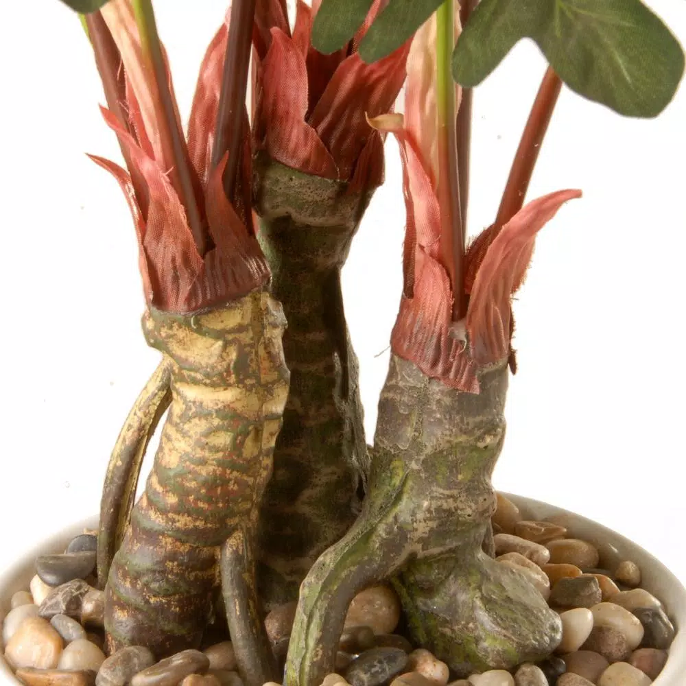 National Tree Company 21 in. Artificial Philodendron Plant in White Ceramic Pot