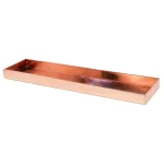 Achla Designs 20 in. Polished Copper Plated Stainless Steel Decorative Long Serving Tray thumbnail 1