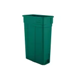 Suncast Commercial 23 Gallon Slim Resin Trash Can, Green thumbnail 1