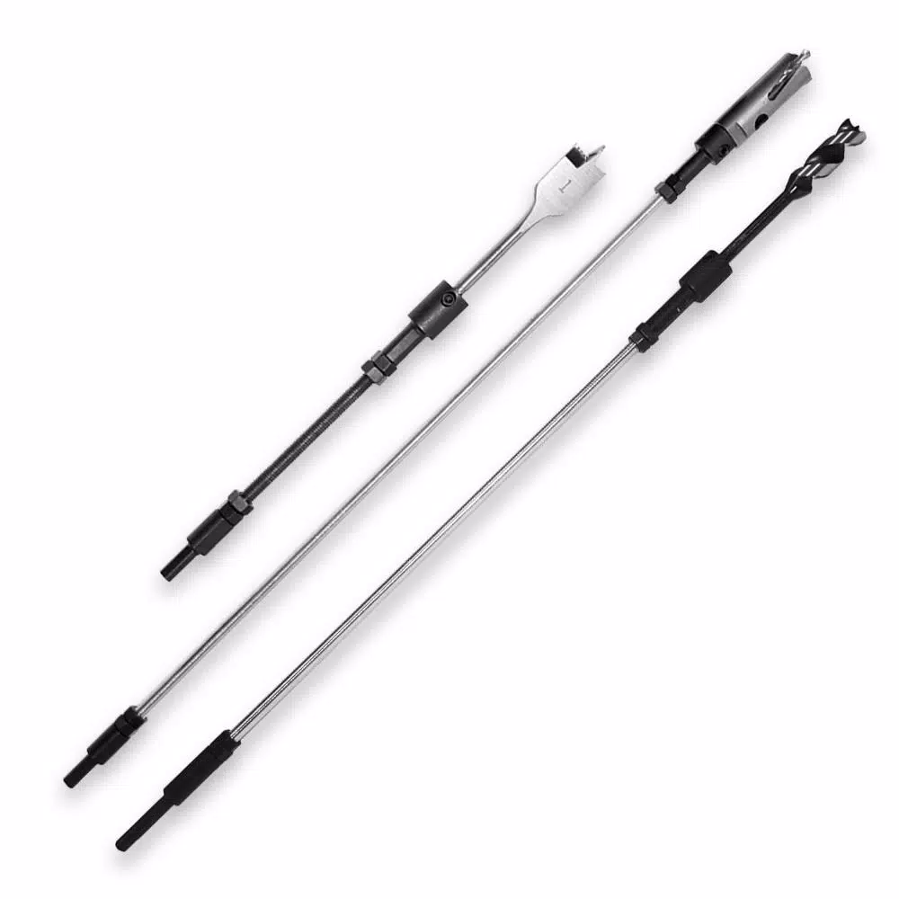 Rack-A-Tiers Javelin 3/8 in. Carbon Steel All-in-One Drilling Bit Extension Set