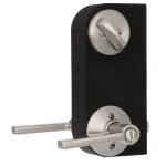 Schlage Latitude Entry Door Lever and Single Cylinder Deadbolt Combo Pack, Satin Nickel thumbnail 4
