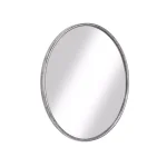 Martin Svensson Home 30 in. Round Modern Accent Mirror with Slim Pewter Metal Frame thumbnail 3