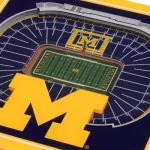 YouTheFan NCAA Michigan Wolverines StadiumViews 3D Acrylic Coasters, 2-Pack thumbnail 3