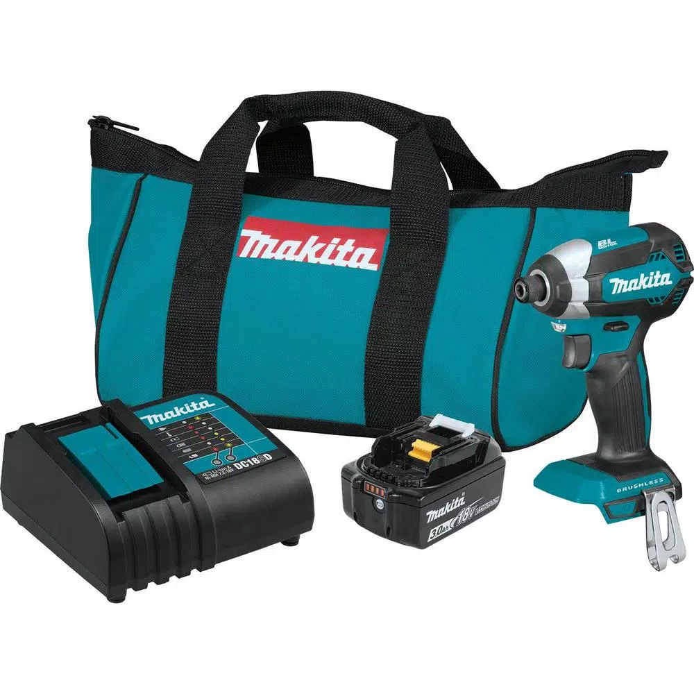 Makita 14 in. Gas Power Cutter EK7301 & 18V LXT Brushless Impact Driver Kit Bundle