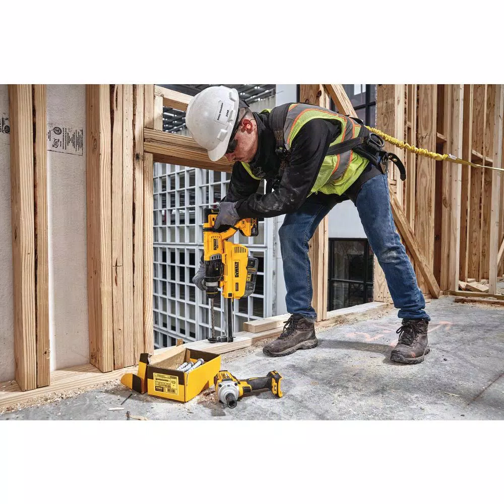 DEWALT 20V MAX XR Brushless 1-1/8 in. SDS Plus D-Handle Rotary Hammer Kit with Dust Extractor & (2) 6.0Ah Batteries