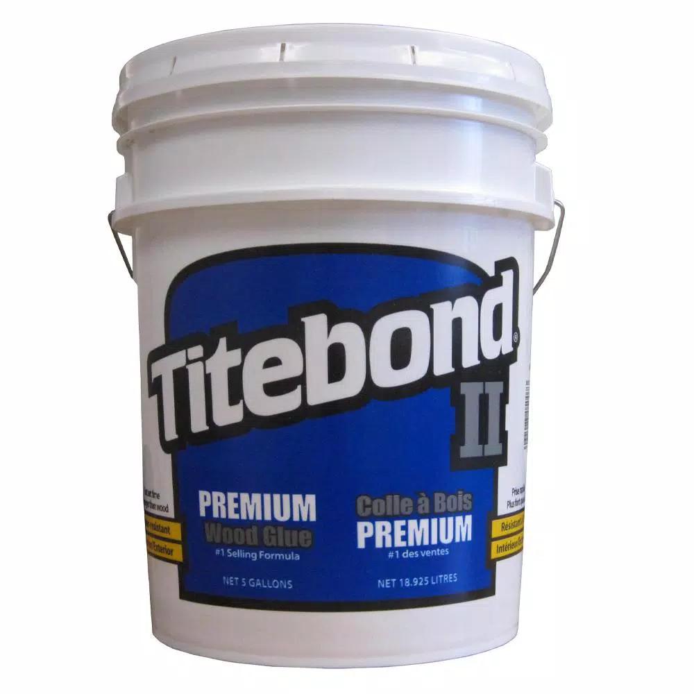 Titebond II Premium Wood Glue, 5 Gallon, Water-Resistant & UV-Resistant